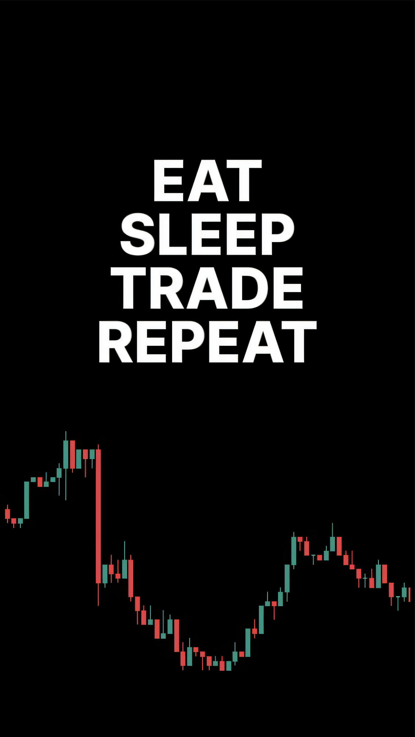 Poster ohne Rahmen Nahaufnahme Trading motivation Aktienkurs poster, Börsenposter mit Aktienkurs, weiß schwarz rot grün