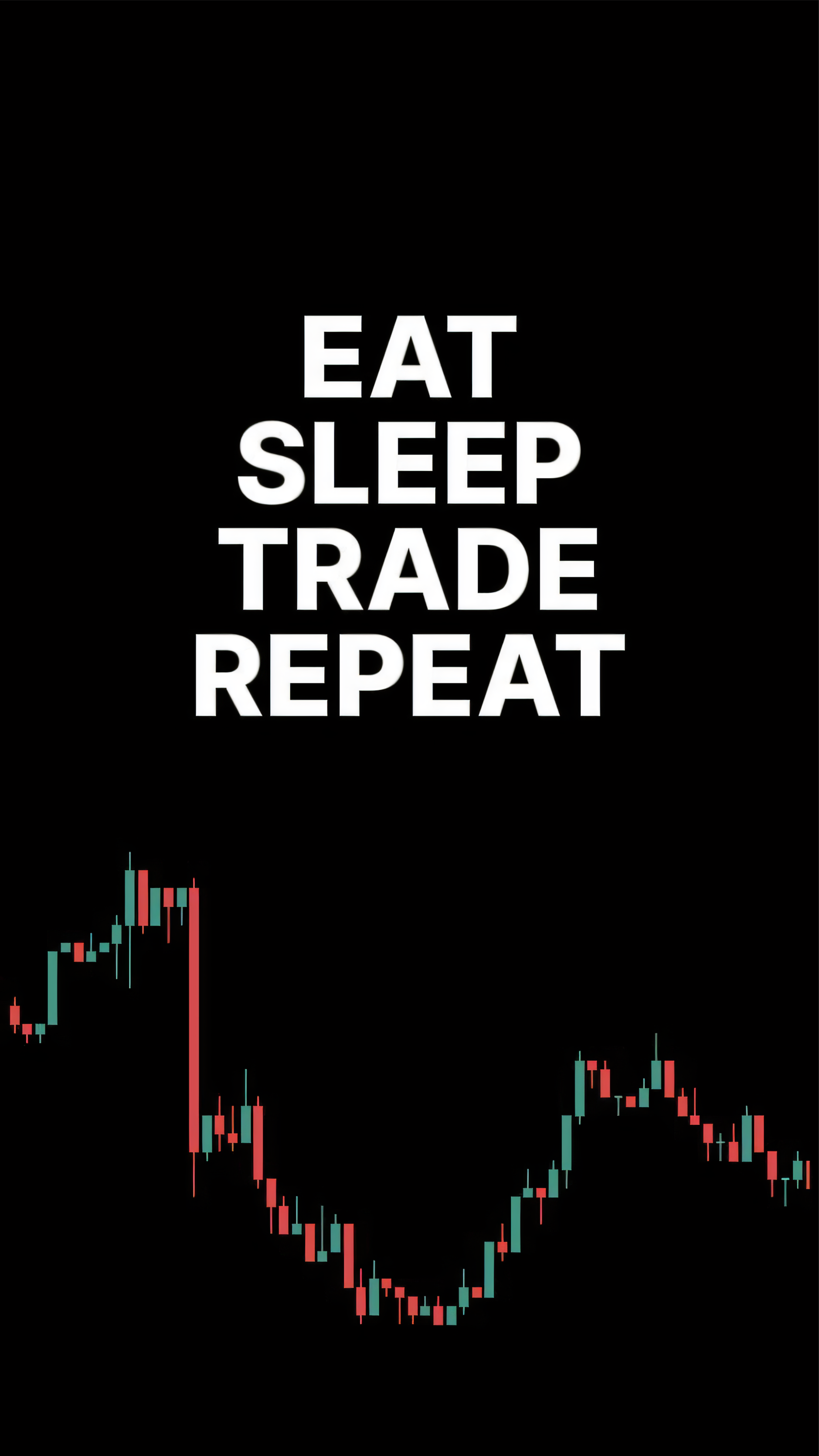 Poster ohne Rahmen Nahaufnahme Trading motivation Aktienkurs poster, Börsenposter mit Aktienkurs, weiß schwarz rot grün